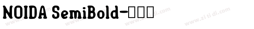 NOIDA SemiBold字体转换